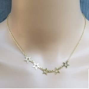 GOLDTONED FIVE STAR DAINTY NECKLACE